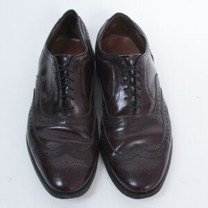 Allen Edmonds McAllister Men's Burgundy Wingtip Oxford Dress Shoes Size 10.5